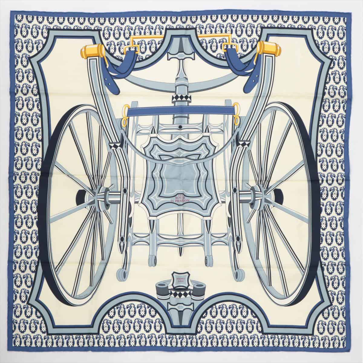 エルメス カレ90 LES ROUES DE PHAETON 四輪馬車の車輪 スカーフ