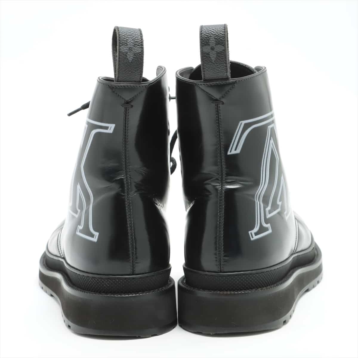 ルイヴィトン×フラグメントデザイン Vブラックアイスライン 18年 レザー ブーツ 7 1/2 メンズ ブラック BM0138