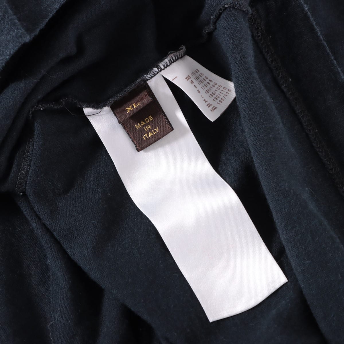 ルイヴィトン 10SS 素材不明 Tシャツ XL メンズ ネイビー  RM101M DOG'S BAR ブラックドッグ ロゴプリント