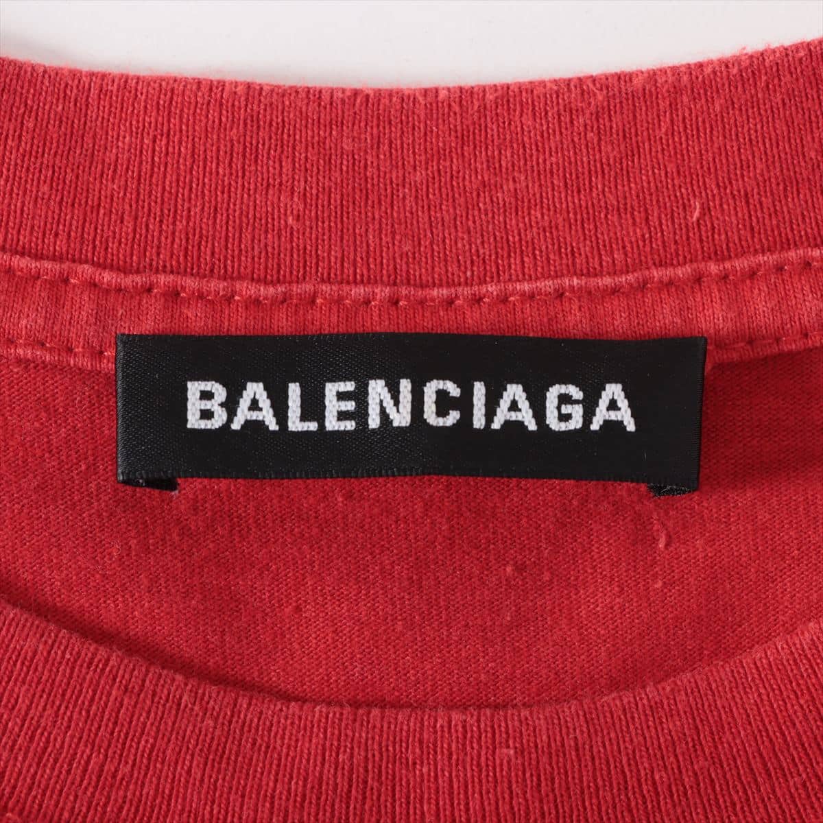 バレンシアガ 19AW コットン Tシャツ XS メンズ レッド  578139 BBロゴ