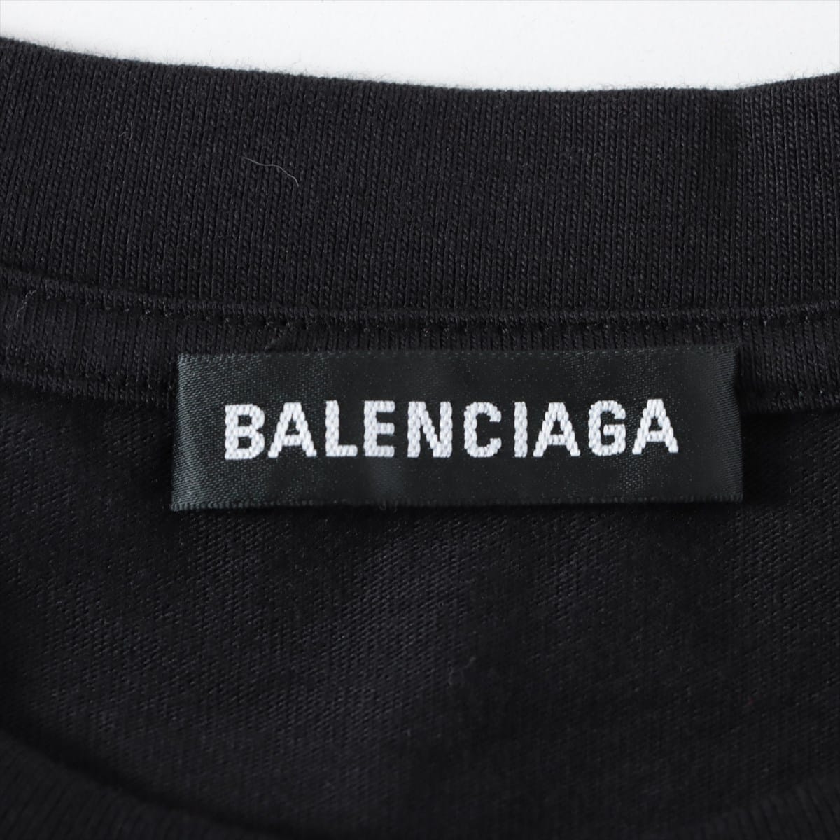 バレンシアガ 21SS コットン Tシャツ XS メンズ ブラック  612966 バックロゴ オーバーサイズ
