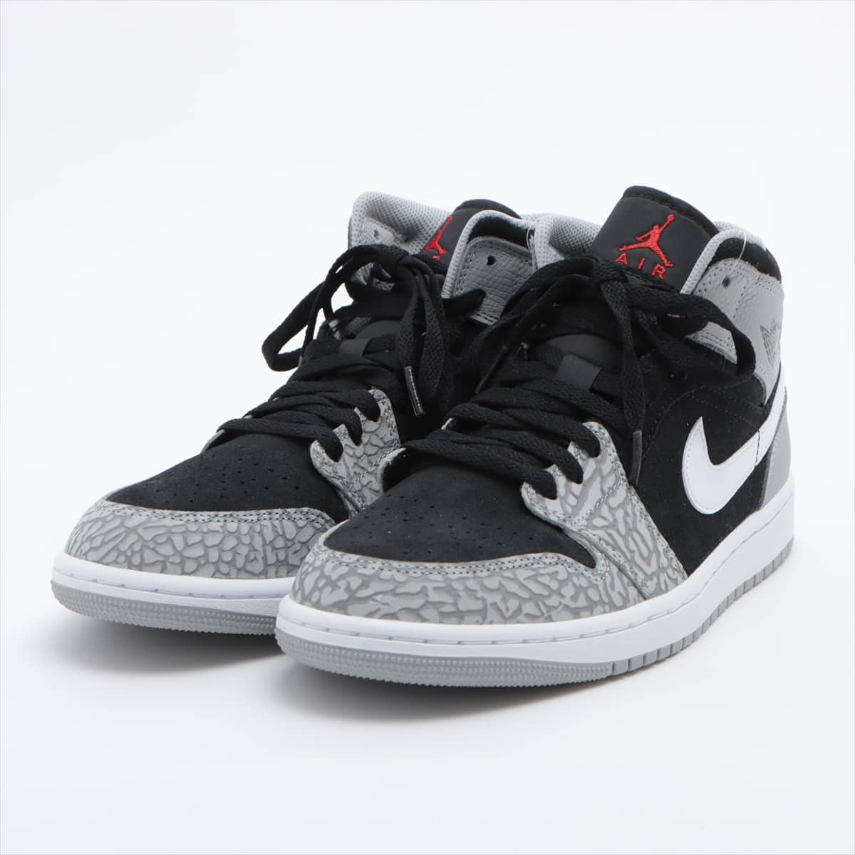 ナイキ AIR JORDAN 1 MID レザー スニーカー 26.5cm メンズ グレー DM1200-016