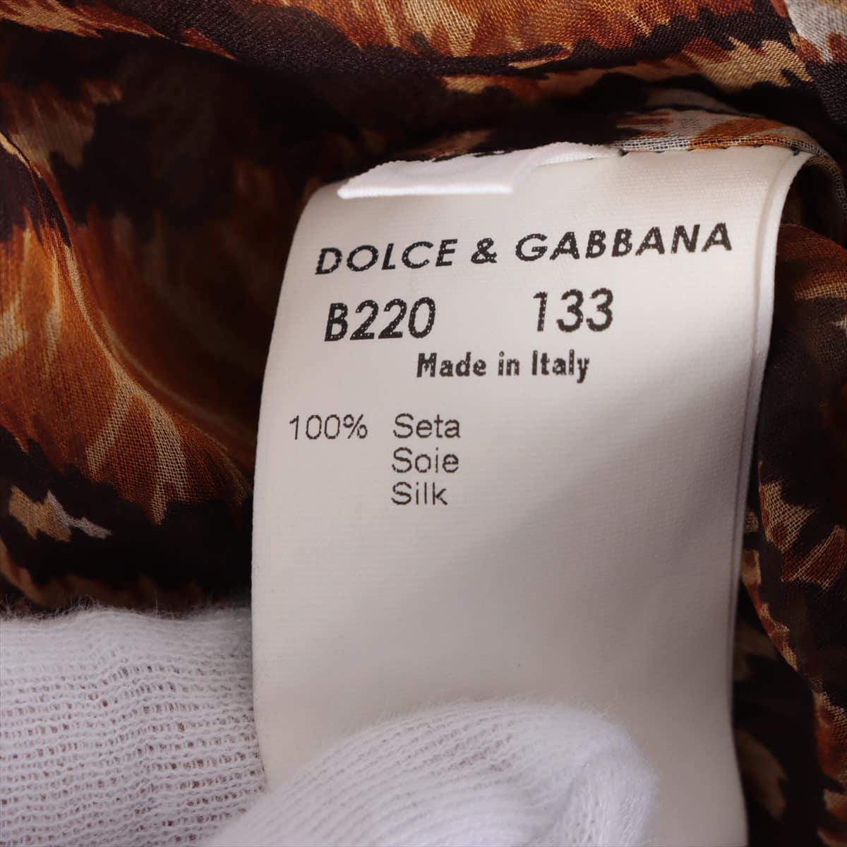 ドルチェ&ガッバーナ シルク シャツ 46 メンズ ブラウン