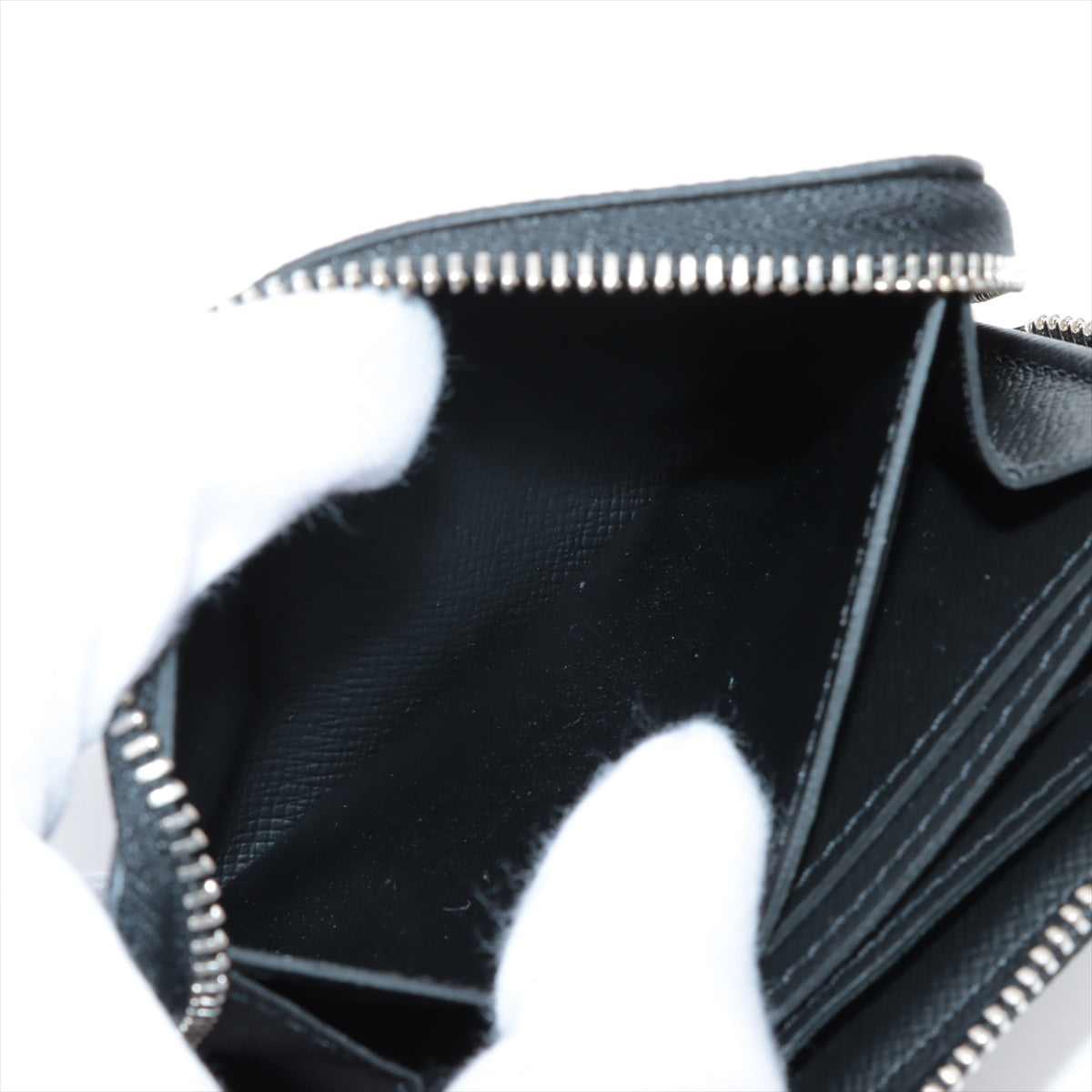 ルイヴィトン ダミエグラフィット ジッピー･コイン パース N63076 ブラック コインパース 中面ダメージ・変色あり