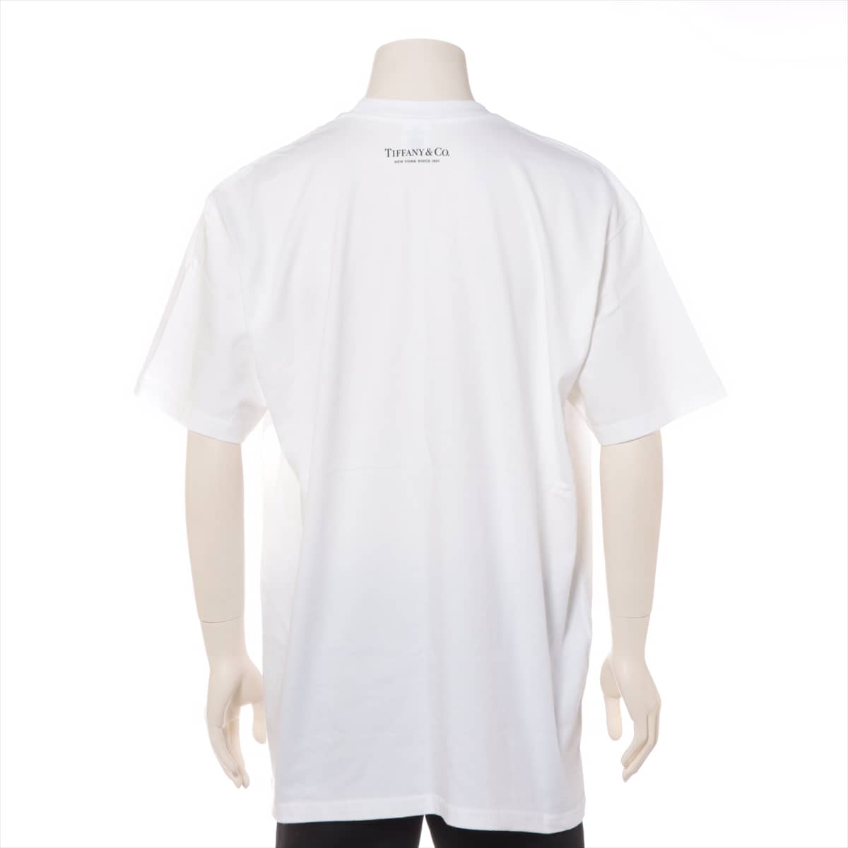 シュプリーム×ティファニー 21AW コットン Tシャツ XL メンズ ホワイト  ボックスロゴ ティファニーブルー オーバーサイズ