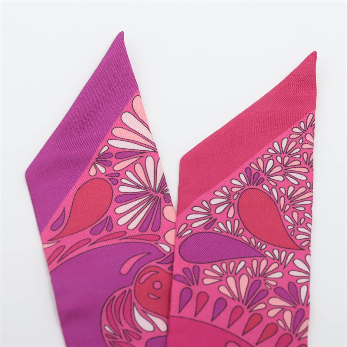 エルメス ツイリー MILLEFLEURS DU MEXQUE メキシコの花 スカーフ シルク パープル
