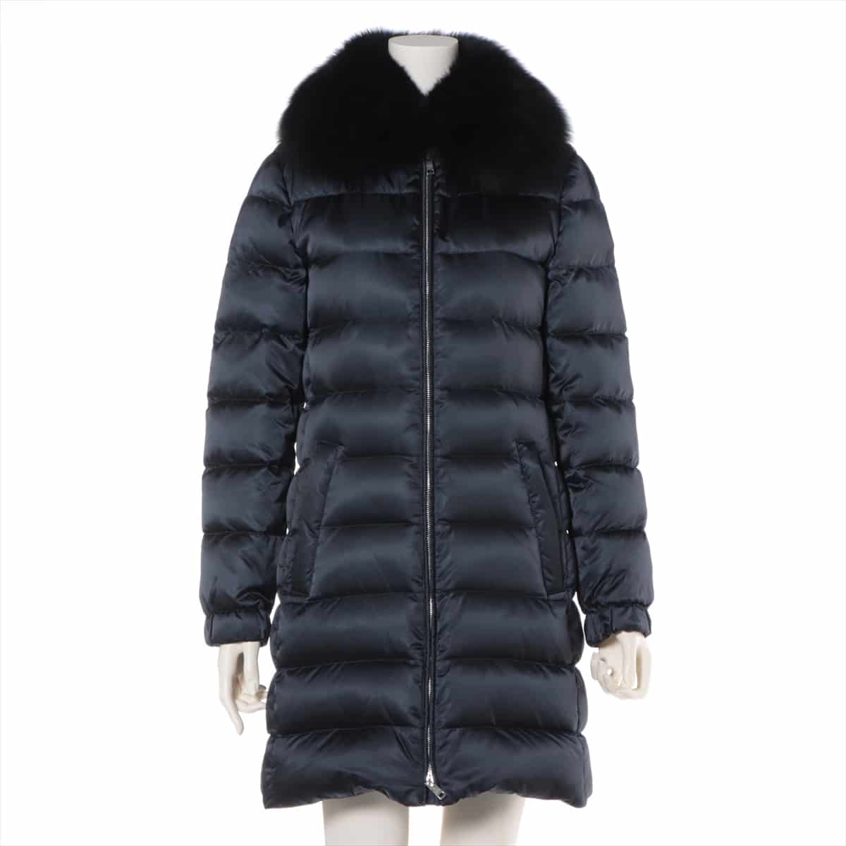 プラダ 15AW ナイロン ダウンコート 40 レディース ネイビー  28G062｜a1208571｜中古ブランド品・ブランド古着通販｜ALLU（アリュー）