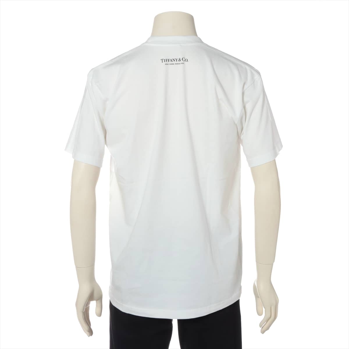 シュプリーム×ティファニー 21AW コットン Tシャツ M ユニセックス ホワイト  Box Logo Tee ボックスロゴ ティファニーブルー