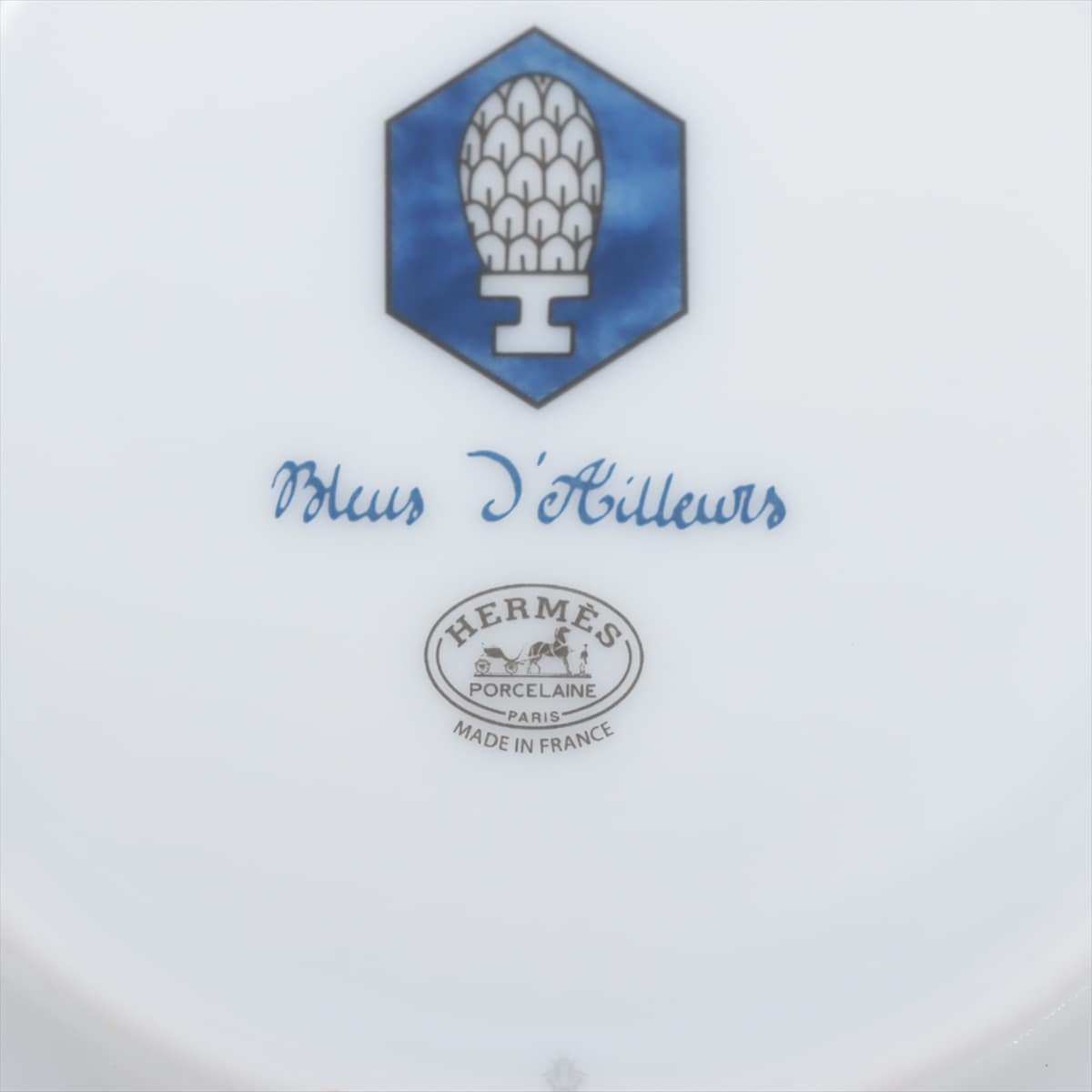 エルメス Bleus d’Ailleurs 小皿 陶器 ブルー