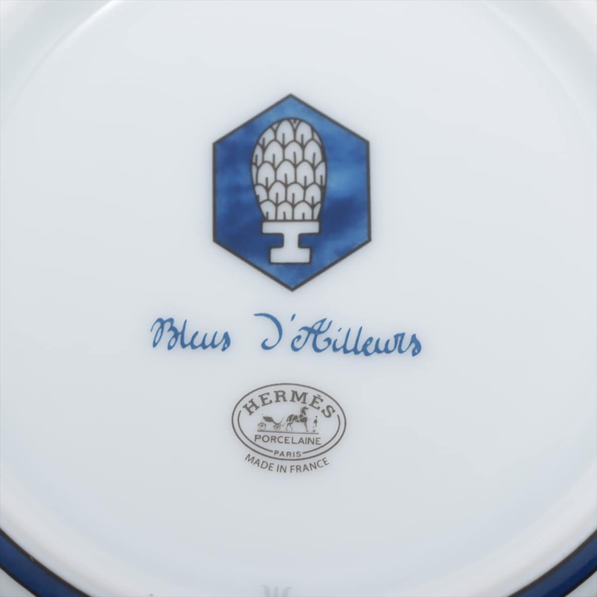 エルメス Bleus d’Ailleurs 大皿 陶器 ブルー