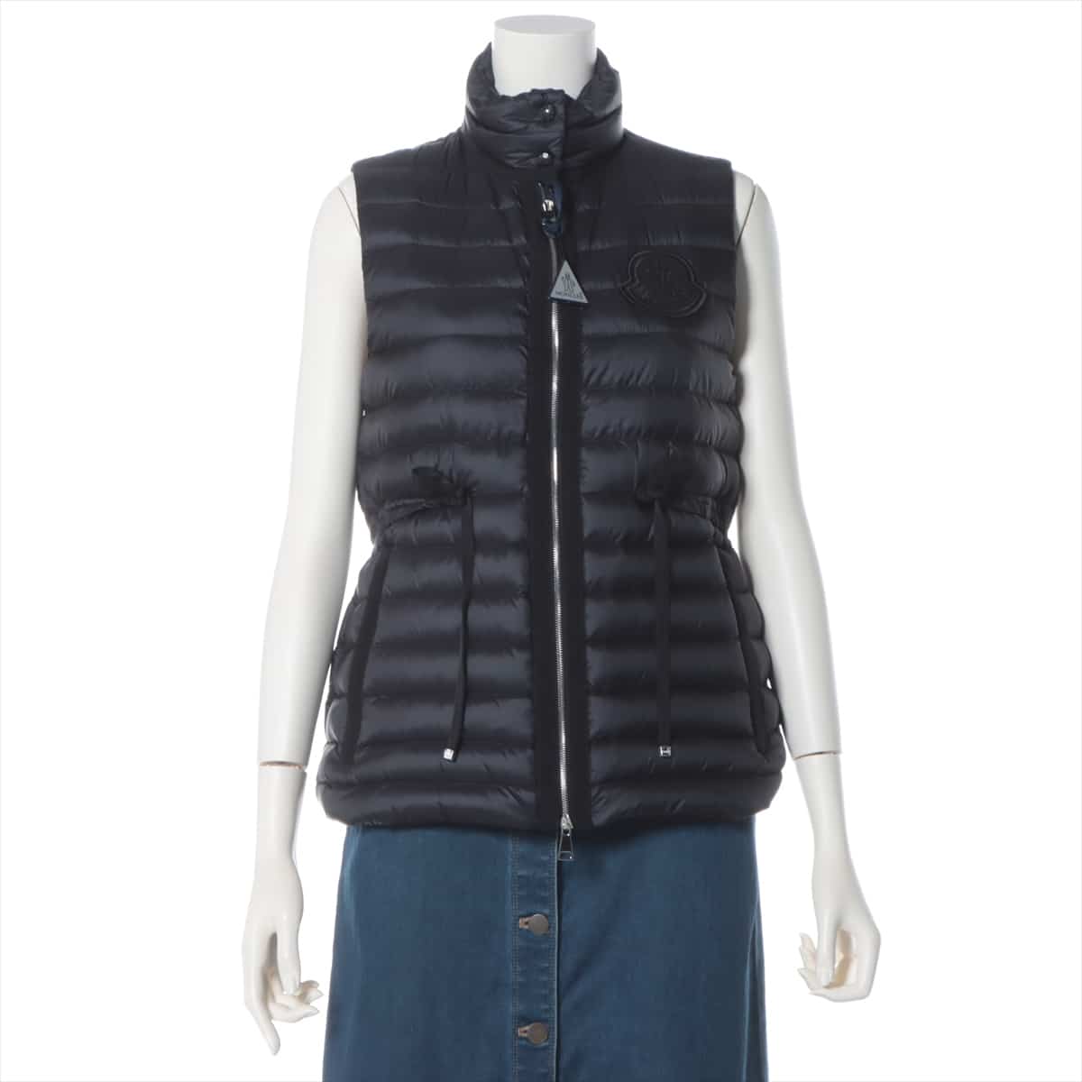 モンクレール 19年 ナイロン ダウンベスト ０ レディース ブラック  AZUR GILET