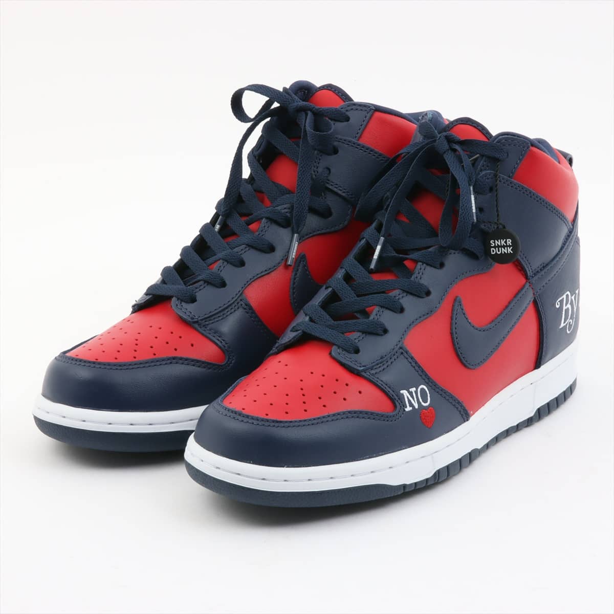 ナイキ×シュプリーム 22SS レザー ハイカットスニーカー 29cm メンズ ネイビー×レッド NIKE SB DUNK HIGH OG  ｜a1235780｜中古ブランド品・ブランド古着通販｜ALLU（アリュー）