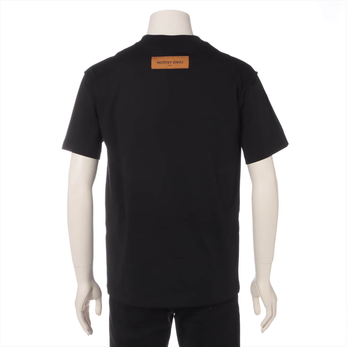 ルイヴィトン 20AW コットン Tシャツ S メンズ ブラック RM202M ロゴ