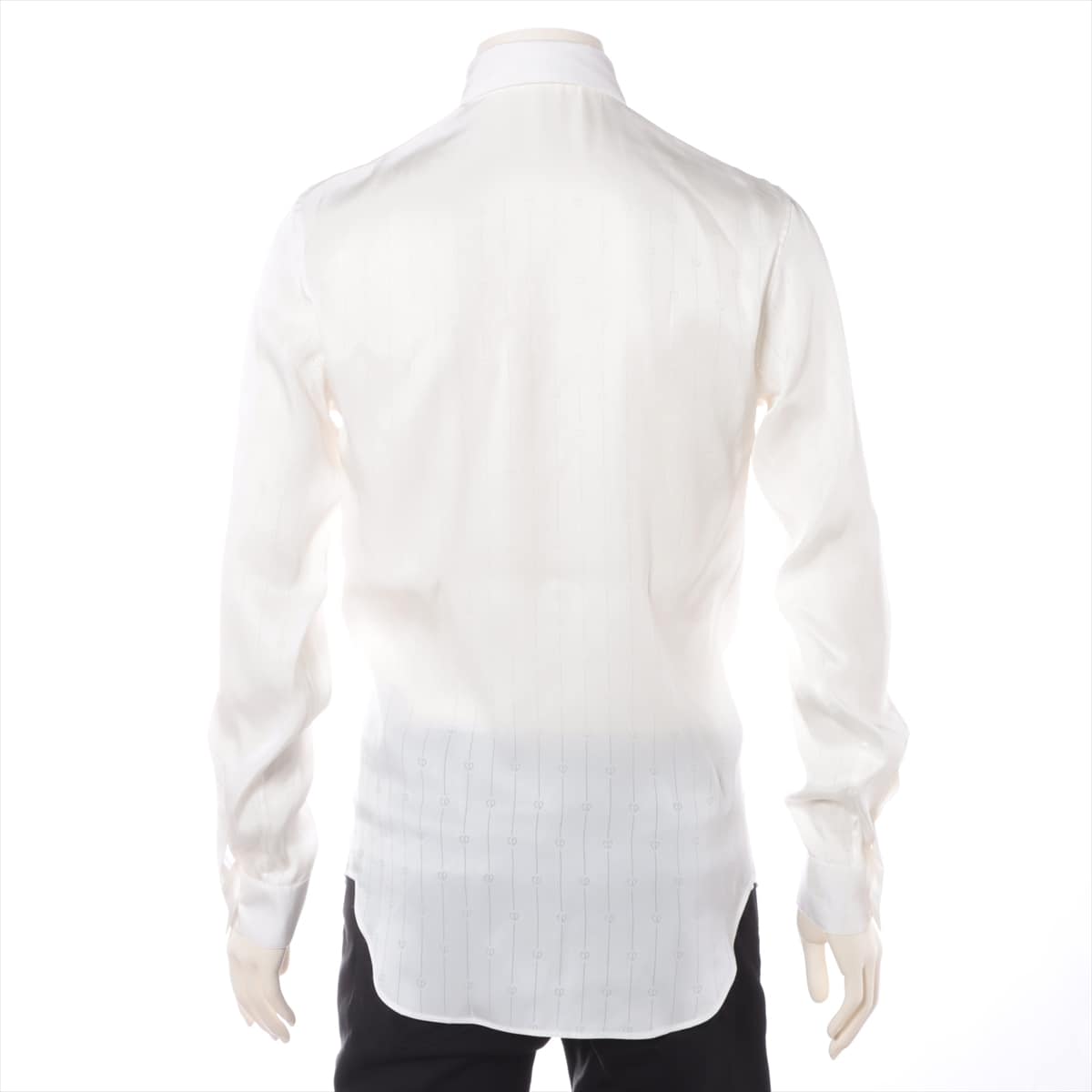 ディオール レーヨン×シルク シャツ 37 メンズ ホワイト