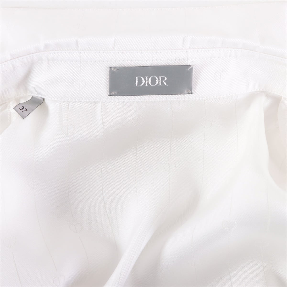 ディオール レーヨン×シルク シャツ 37 メンズ ホワイト