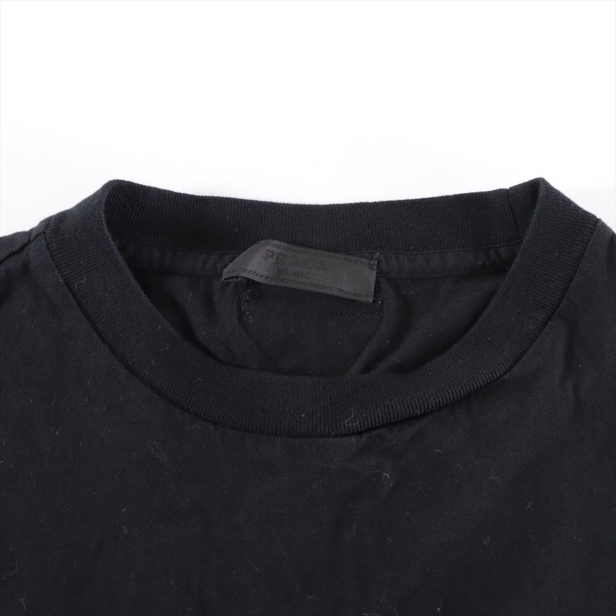 洗濯方法洗濯機洗い可能プラダ 23SS コットン×ポリウレタン Tシャツ XS メンズ ブラック