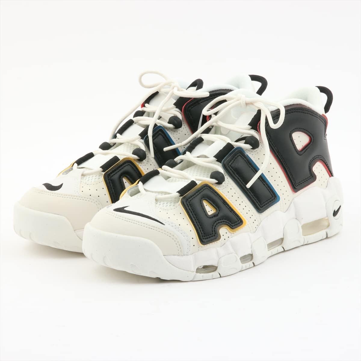 ナイキ AIR MORE UPTEMPO ’96 メッシュ×レザー ハイカットスニーカー 26cm メンズ ブラック×ホワイト DM1297-100