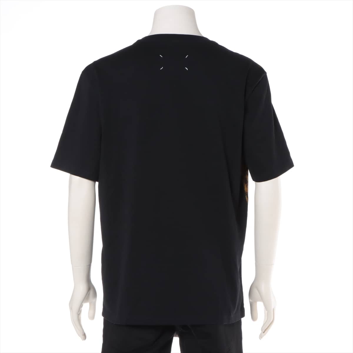 メゾンマルジェラ 18AW コットン Tシャツ 46 メンズ ブラック×ブラウン  S50GC0528