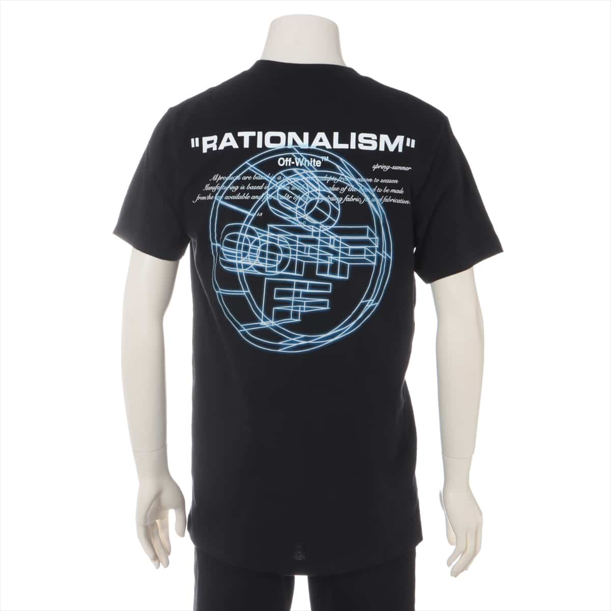 オフホワイト 20SS コットン Tシャツ S メンズ ブラック  OMAA027R20185003 Rationalism