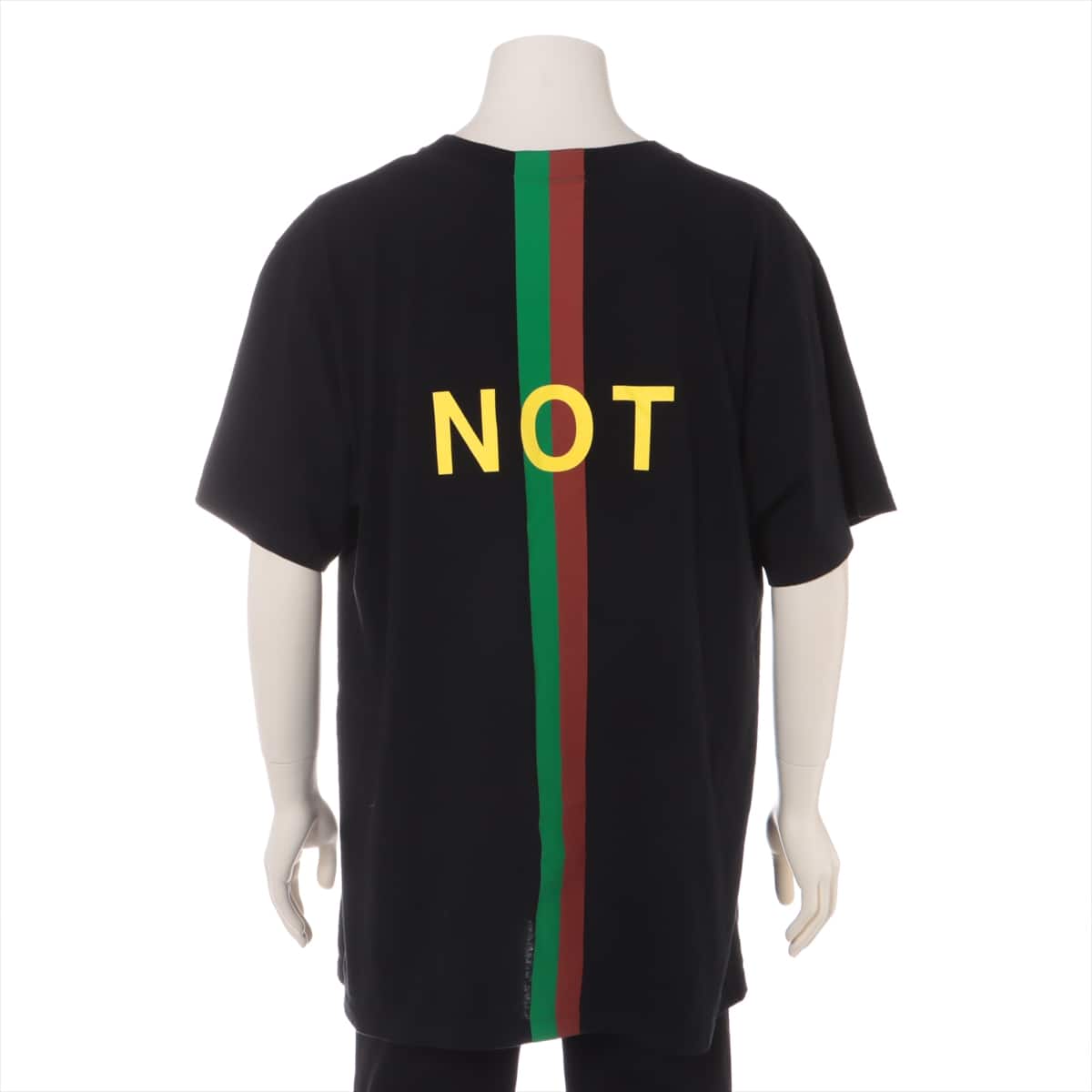 グッチ コットン Tシャツ L メンズ ブラック  616036 FAKE/NOT