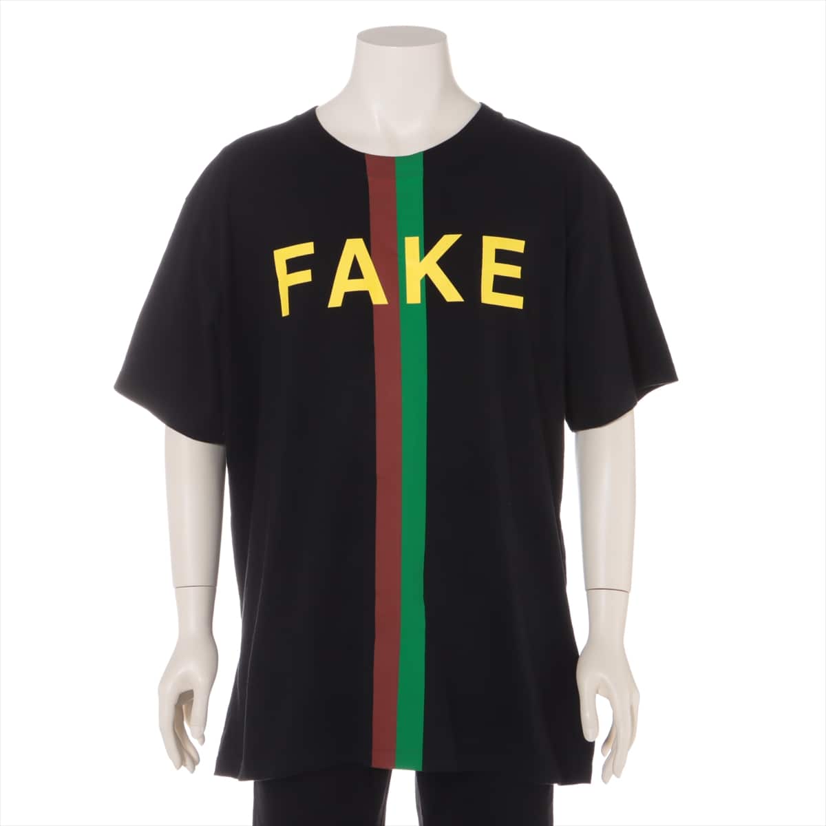 グッチ コットン Tシャツ L メンズ ブラック  616036 FAKE/NOT