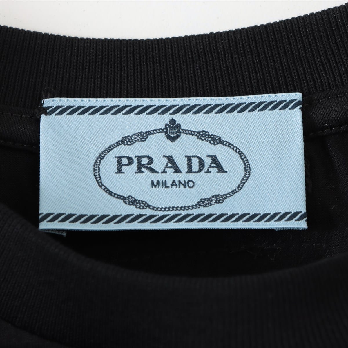 プラダ 16SS コットン Tシャツ XS メンズ ブラック×フィセル  ファイアープリント