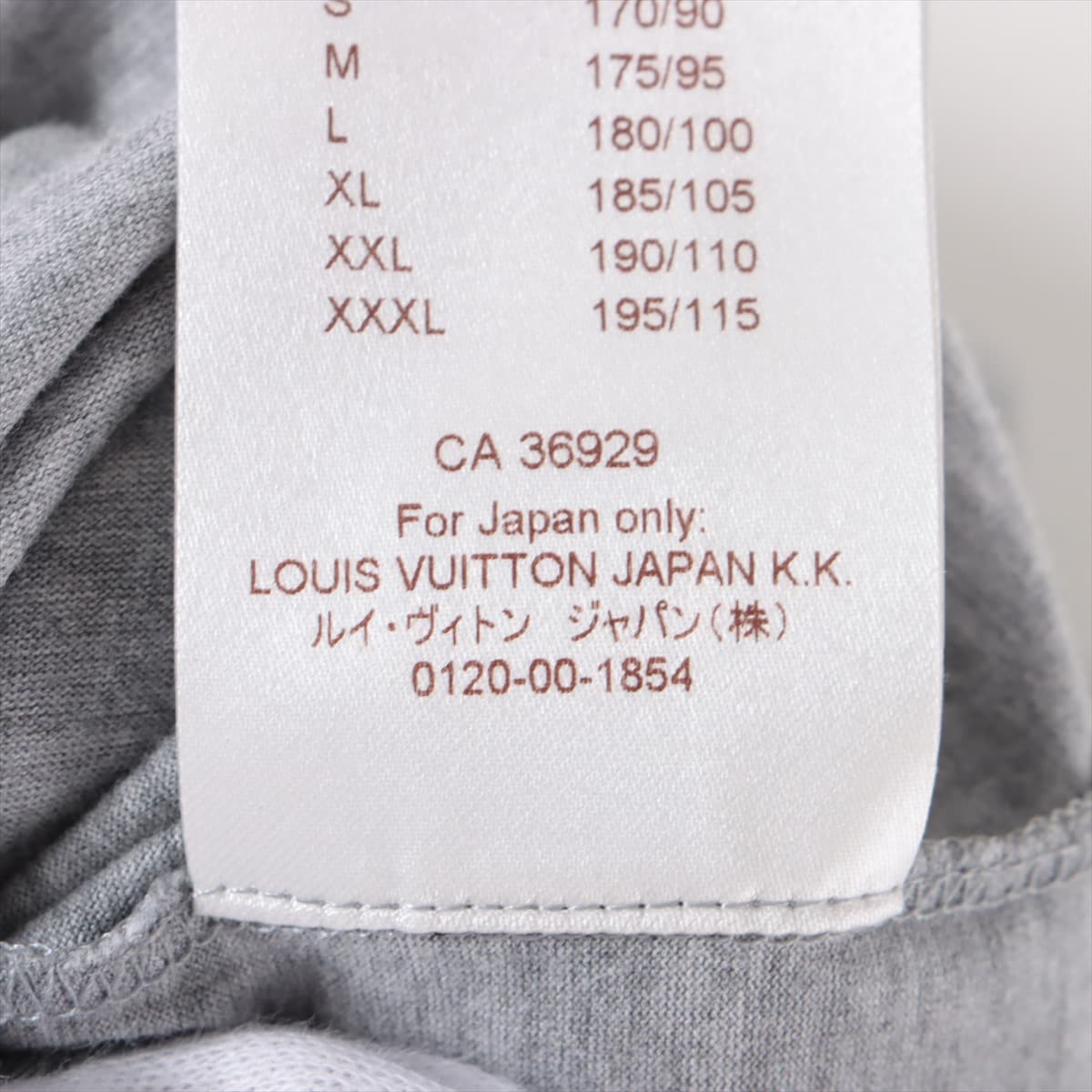 ルイヴィトン 17AW コットン Tシャツ S メンズ グレー  RM172M