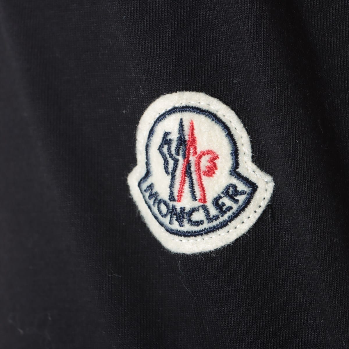 モンクレール MAGLIA 15年 コットン Tシャツ L メンズ ブラック  ワッペン