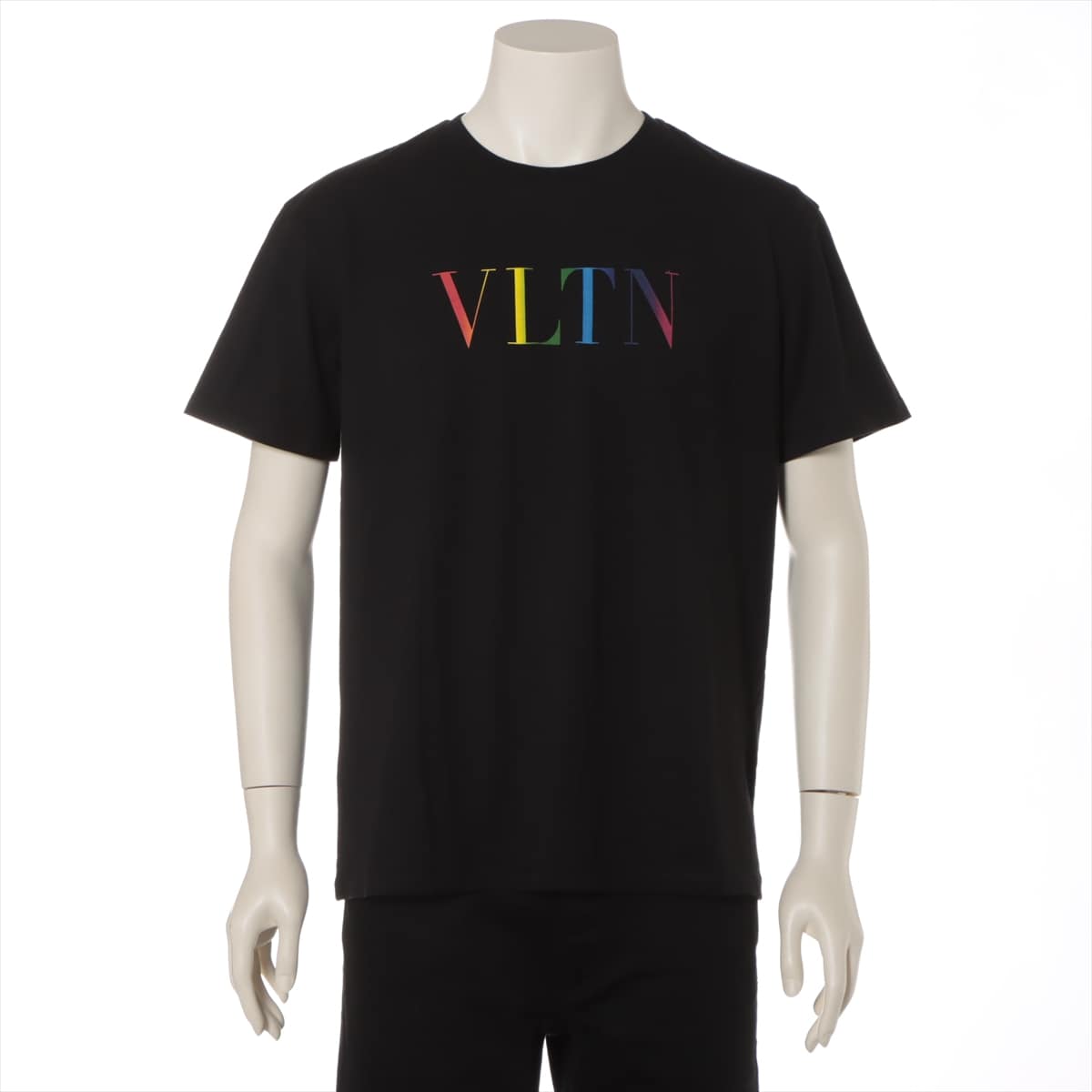 ヴァレンティノ VLTNロゴ コットン Tシャツ L メンズ ブラック