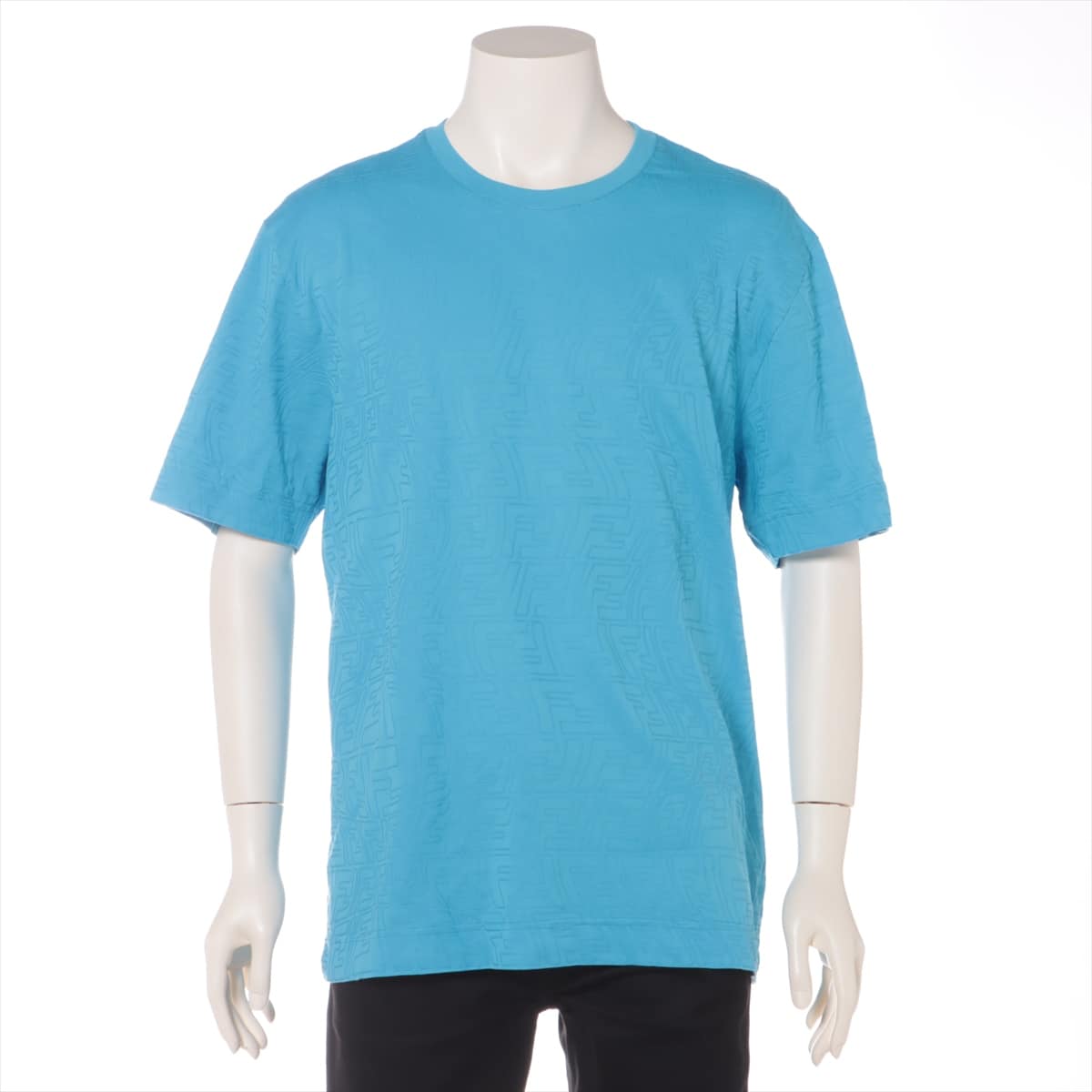 フェンディ ズッカ 20年 コットン Tシャツ M メンズ ブルー  FY0936