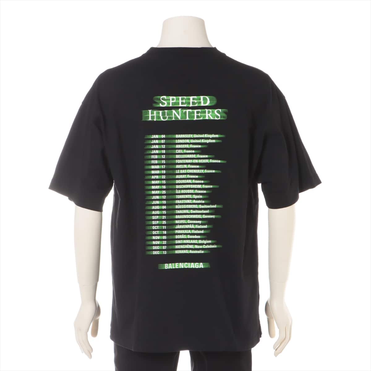 BALENCIAGA バレンシアガ 19SS Speed Hunters TEE スピードハンターズプリントオーバーサイズ半袖Tシャツ 556133 TCV38 ブラック