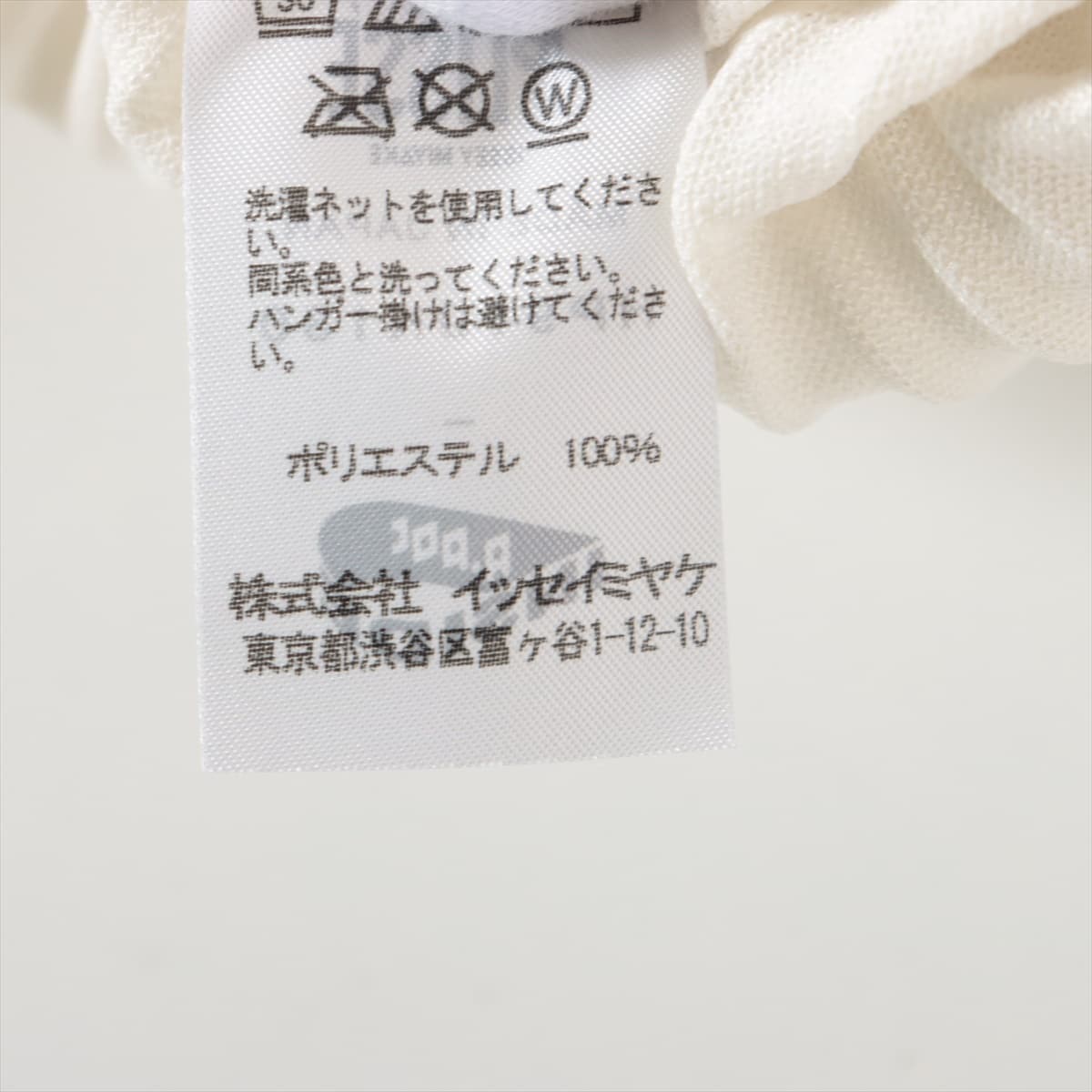 オムプリッセ イッセイミヤケ ポリエステル カットソー フリーサイズ メンズ アイボリー  HP91JK130 プリーツ