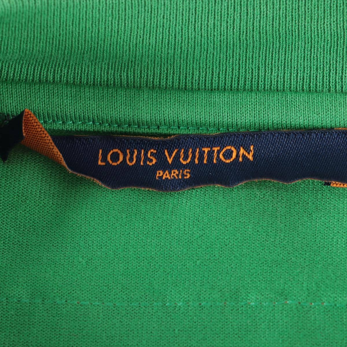 ルイヴィトン 21AW コットン Tシャツ L メンズ グリーン  RM212 LVデボス エンボス