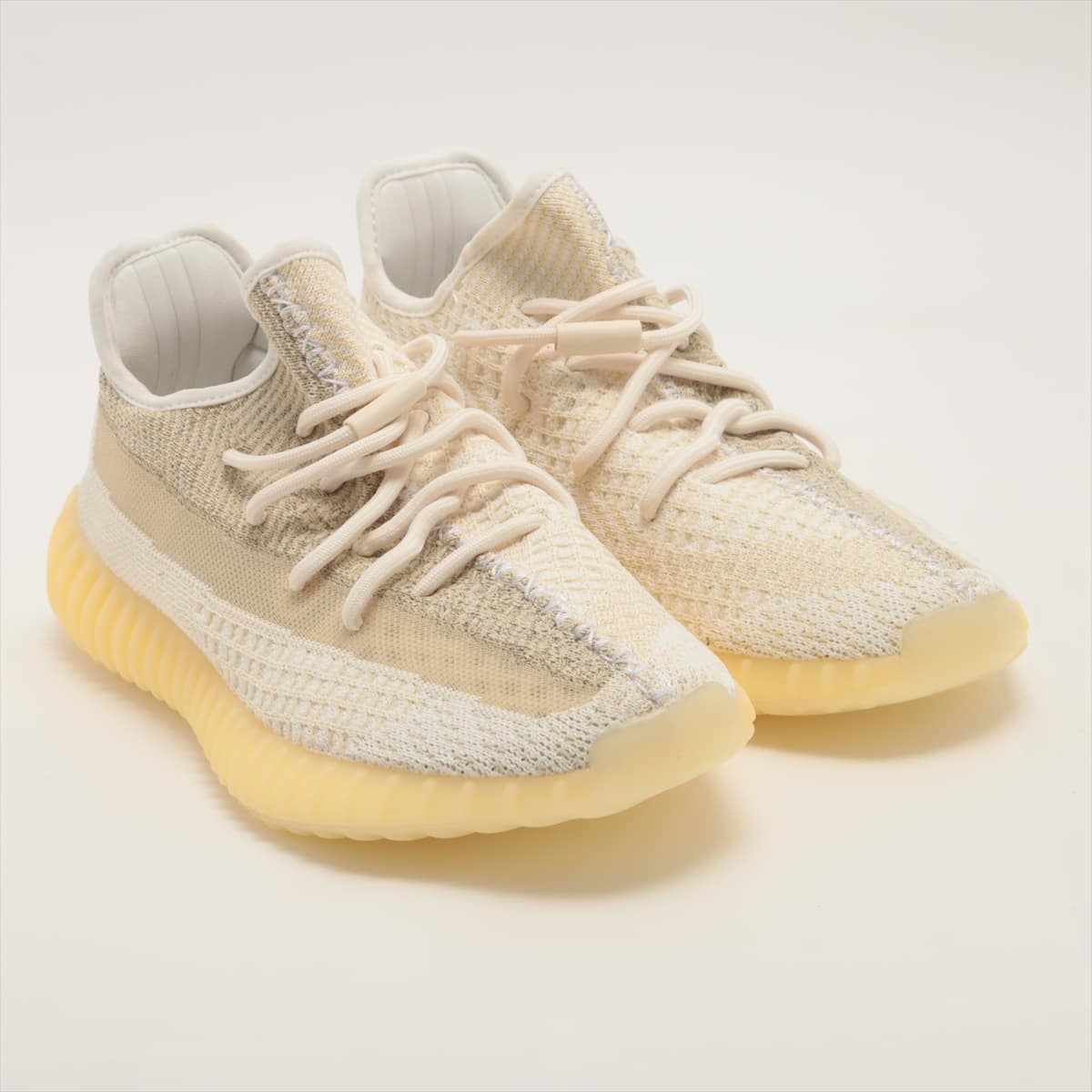 アディダス YEEZY BOOST 350 V2 ニット スニーカー 27.5cm メンズ ベージュ FZ5246 ナチュラル 替えヒモ有