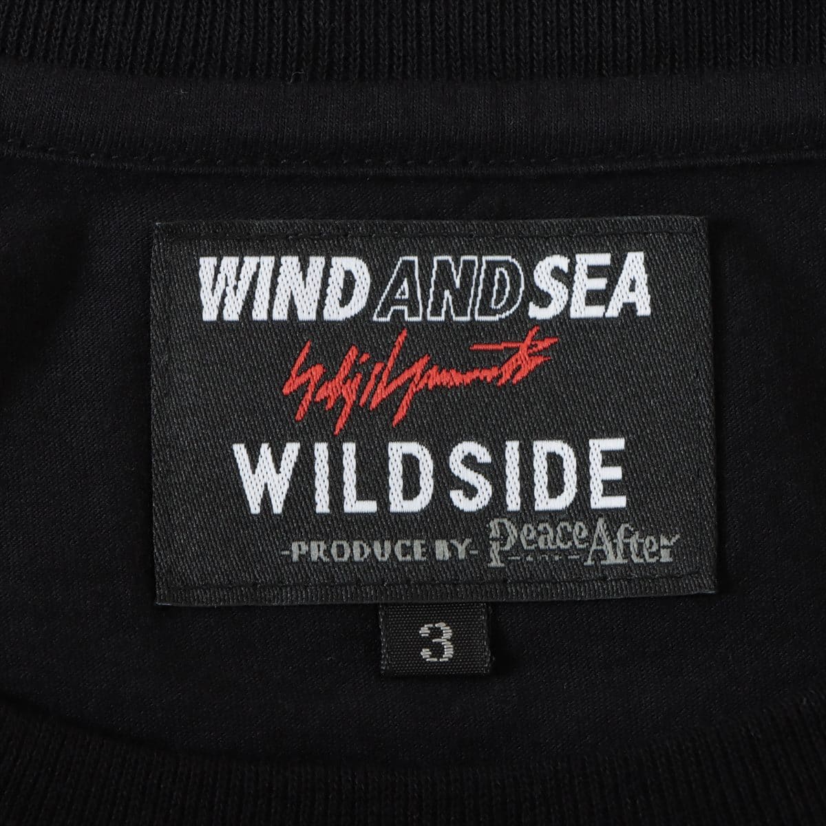ウィンダンシー×ワイルドサイドヨウジヤマモト 22年 コットン ロングTシャツ 3 メンズ ブラック