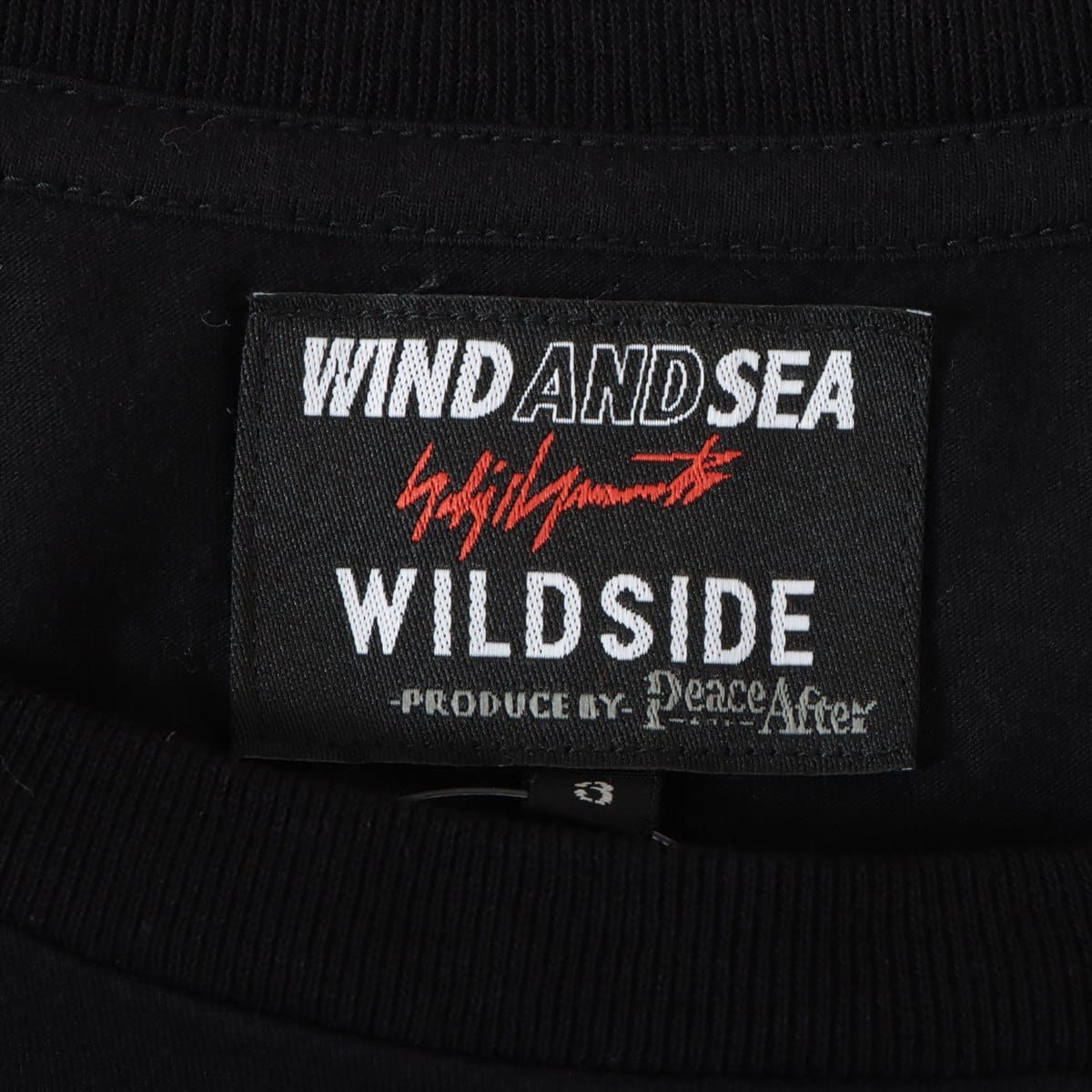 ウィンダンシー×ワイルドサイドヨウジヤマモト 22年 コットン Tシャツ 3 メンズ ブラック  サイドジップ