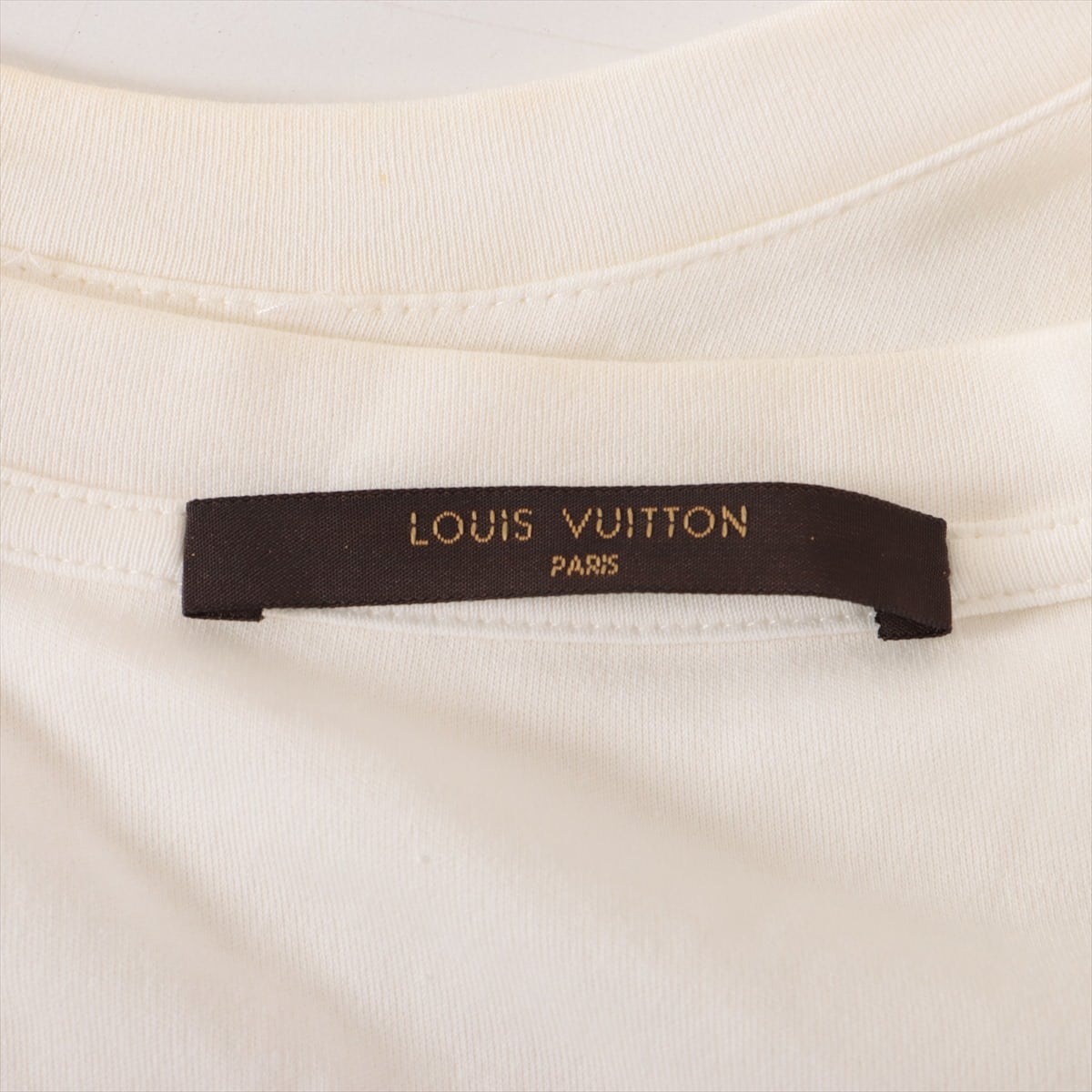 ルイヴィトン 13SS コットン ロングTシャツ L メンズ ホワイト  RM131M