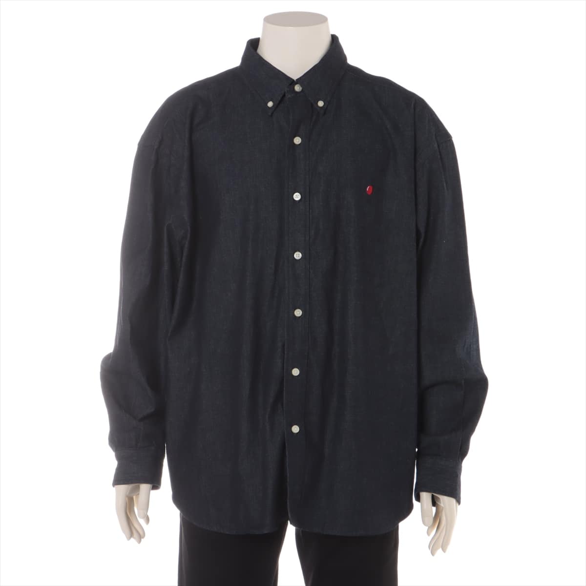 ウィンダンシー コットン デニムシャツ M メンズ ネイビー  WDS-BALL-15 Balloon Denim Shirt バルーン