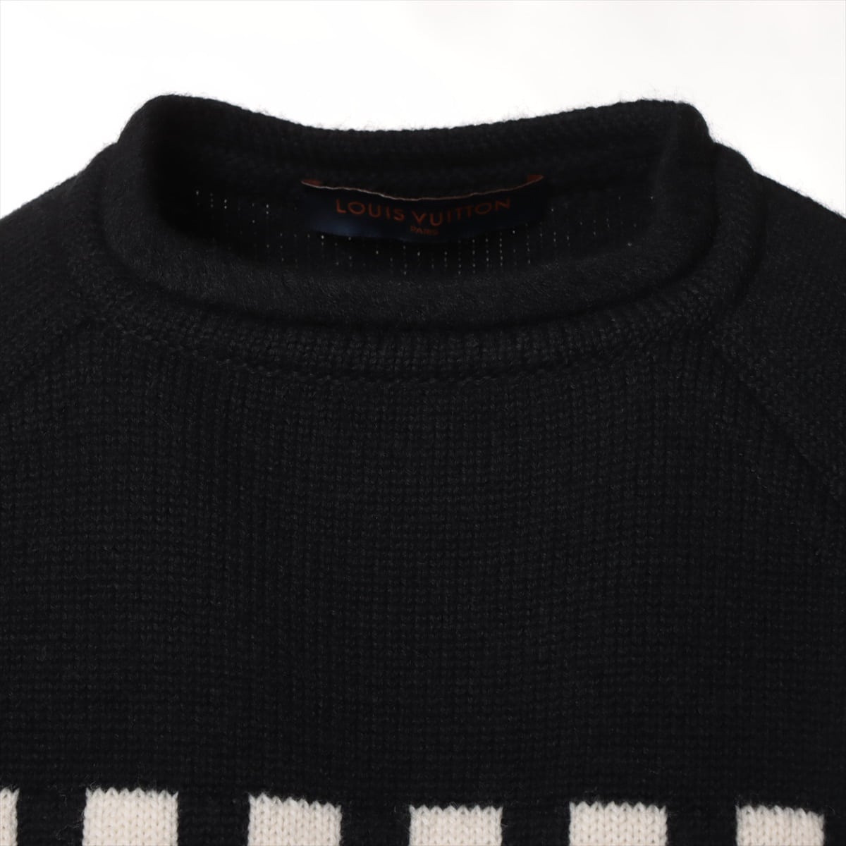 ルイヴィトン 19AW ウール セーター S メンズ ブラック  RM192M バーコード Barcode & Earth Knit
