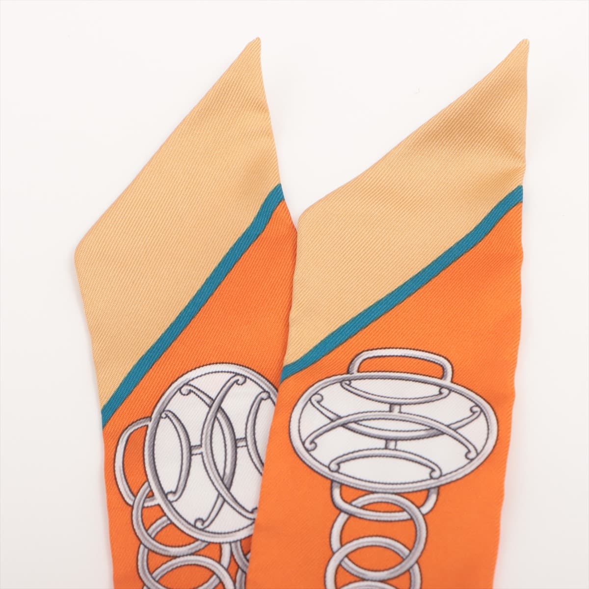 エルメス ツイリー Lift Profile リフト プロフィール スカーフ シルク オレンジ