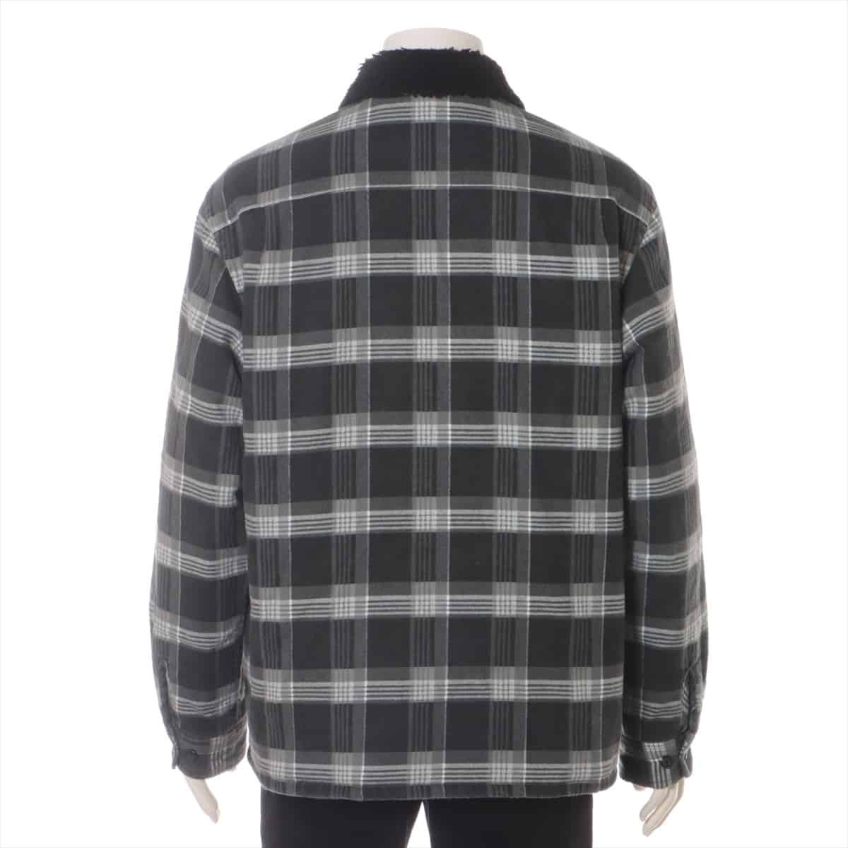 【supreme】faux fur collar flannel shirt