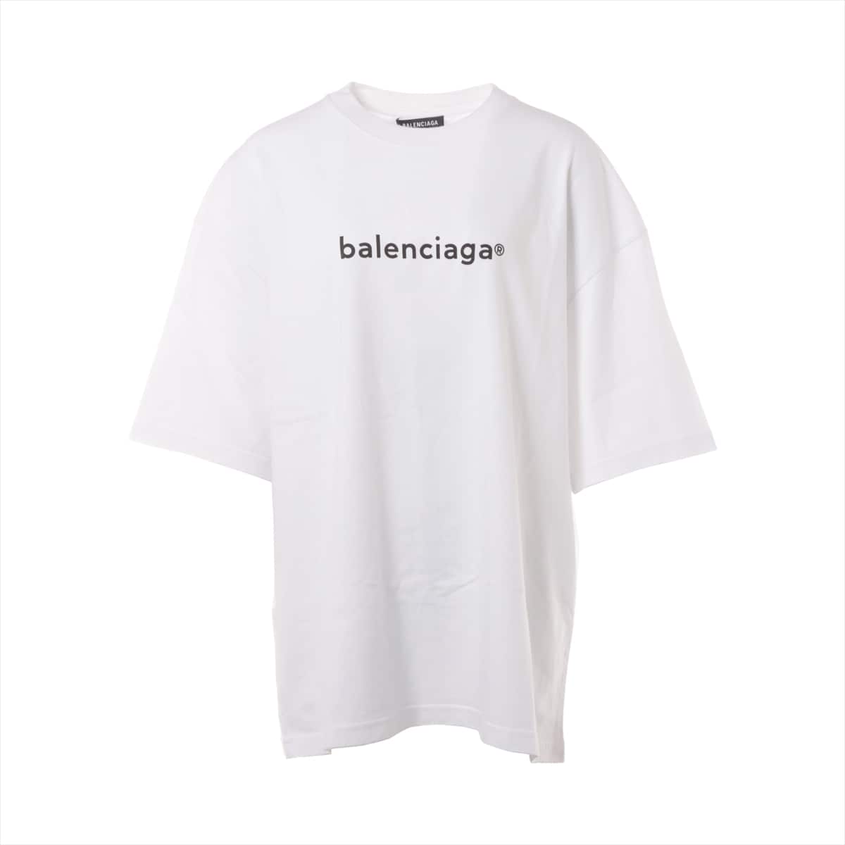 バレンシアガ  612966 TLVB9 ロゴ刺繍オーバーサイズTシャツ メンズ XXL