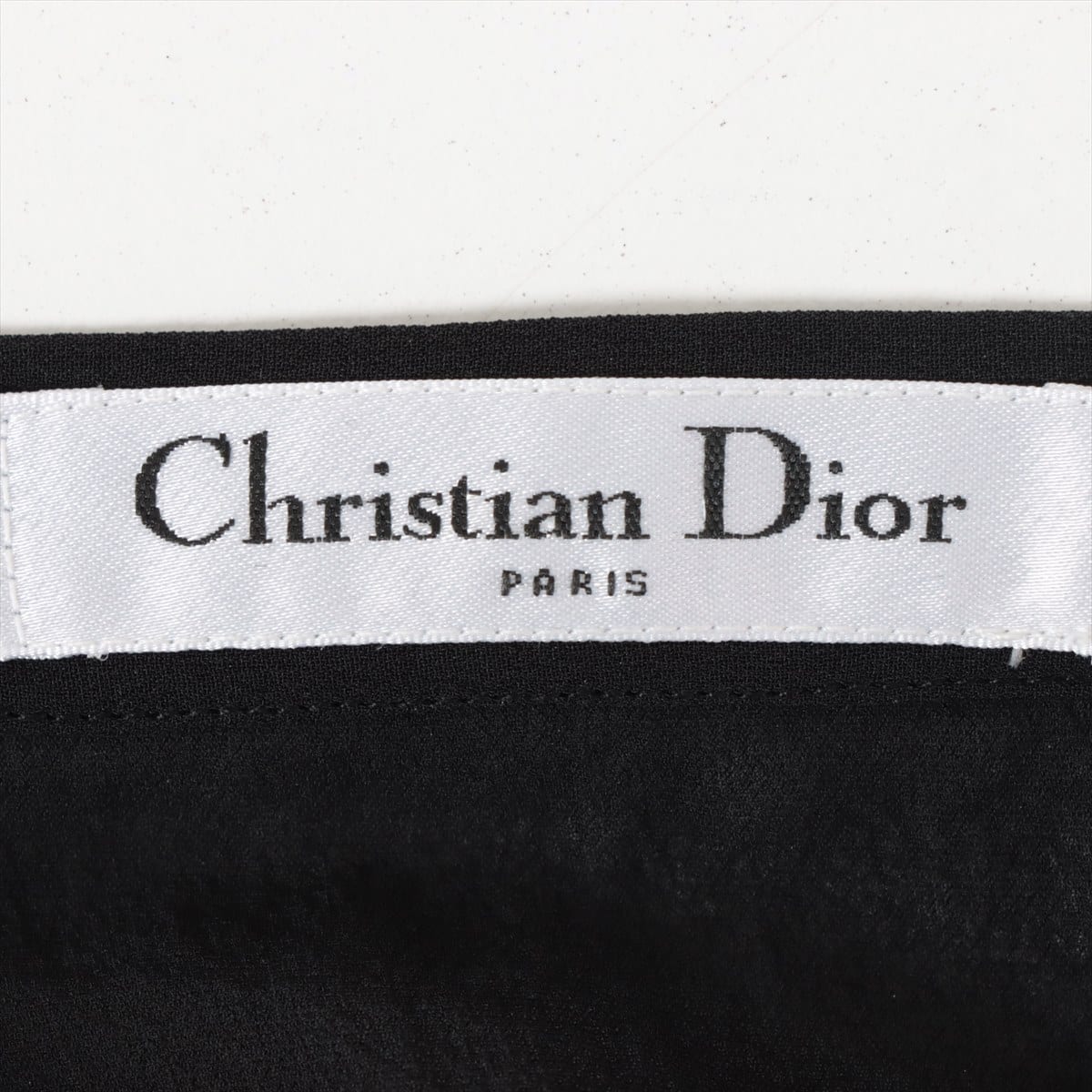 素材クリスチャンディオール CHRISTIAN DIOR ボトムス スカート チュールスカート ドット ナイロン ブラック ネイビー