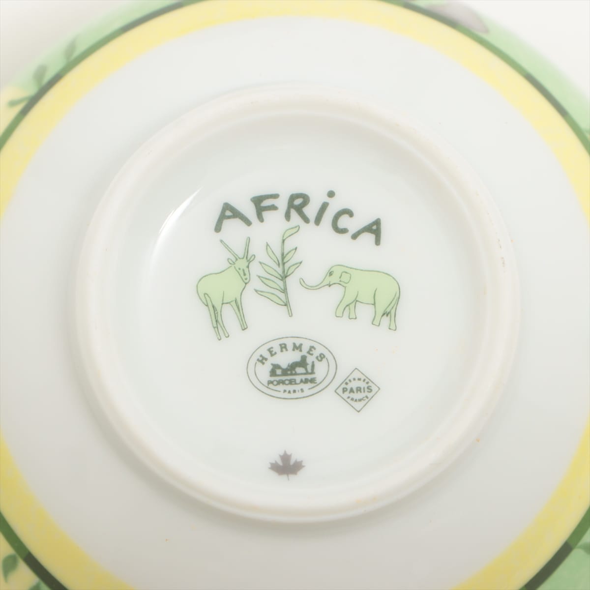 エルメス アフリカ カップ&ソーサー 陶器 グリーン｜a1473041