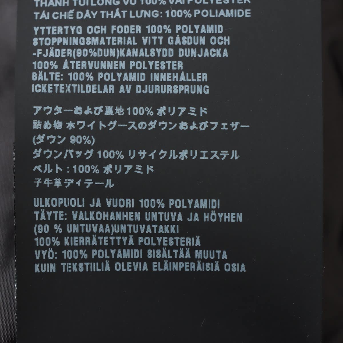 プラダ 21年 ナイロン ダウンコート 40 レディース グレー