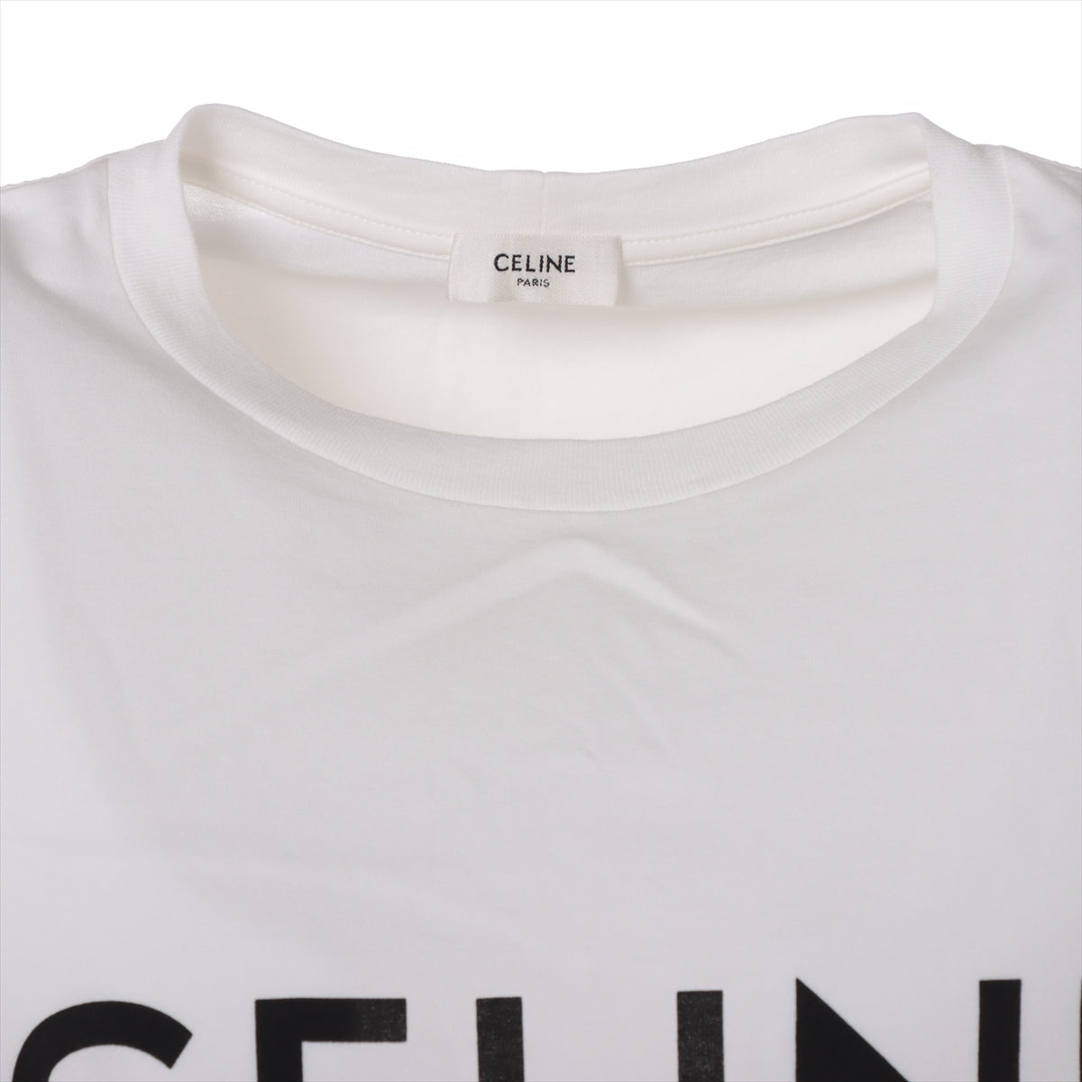 セリーヌ コットン Tシャツ S メンズ ホワイト エディ期 2X681671Q
