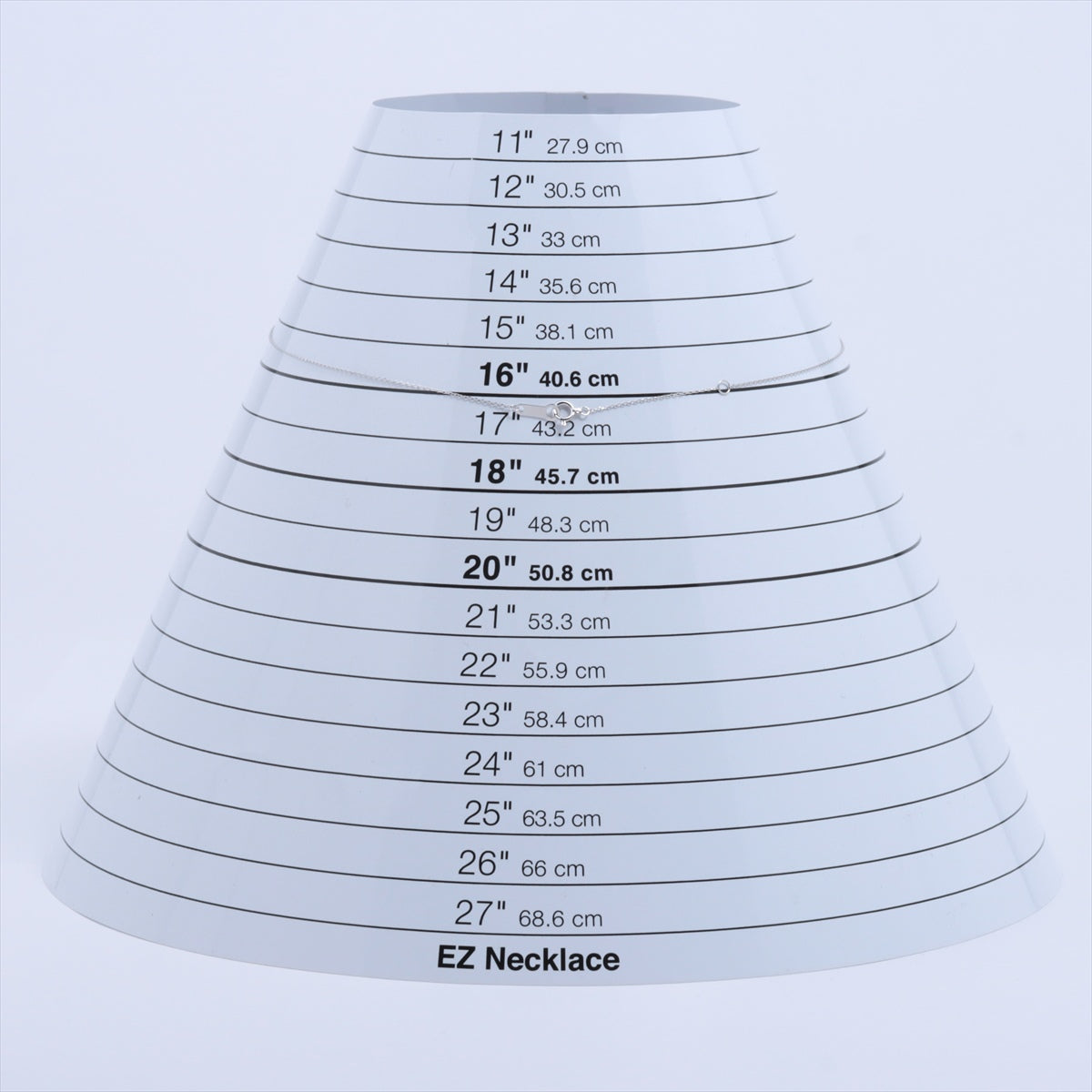 4℃ キュービックジルコニア ネックレス K10(WG) 0.9g