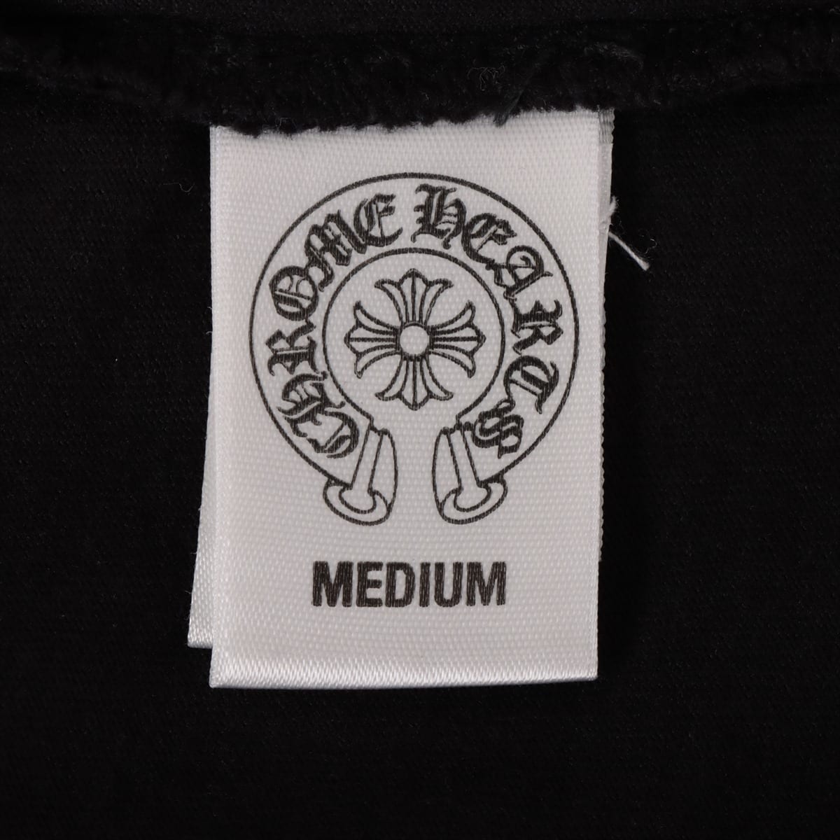クロムハーツ ポロシャツ コットン ブラック M BSフレアボタン 半袖