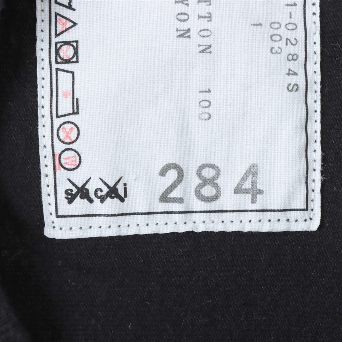 サカイ×カウズ 21AW コットン ロングTシャツ 1 メンズ ブラック  21-0284S