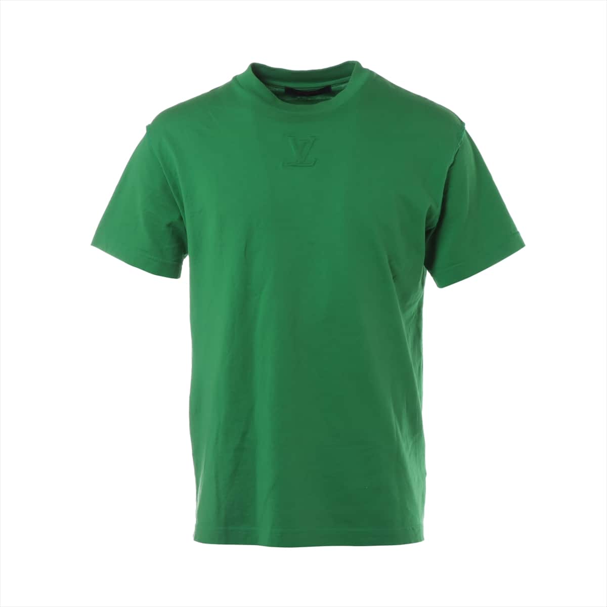 ルイヴィトン 21AW コットン Tシャツ S メンズ グリーン  LVデボスエンボス インサイドアウ RM212